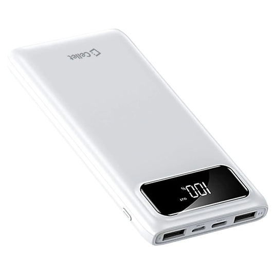 Portable Charger Battery Pack 10000mAh - Fast Charging Universal Power Bank with Dual USB Ports – USB Cables Included (White)
